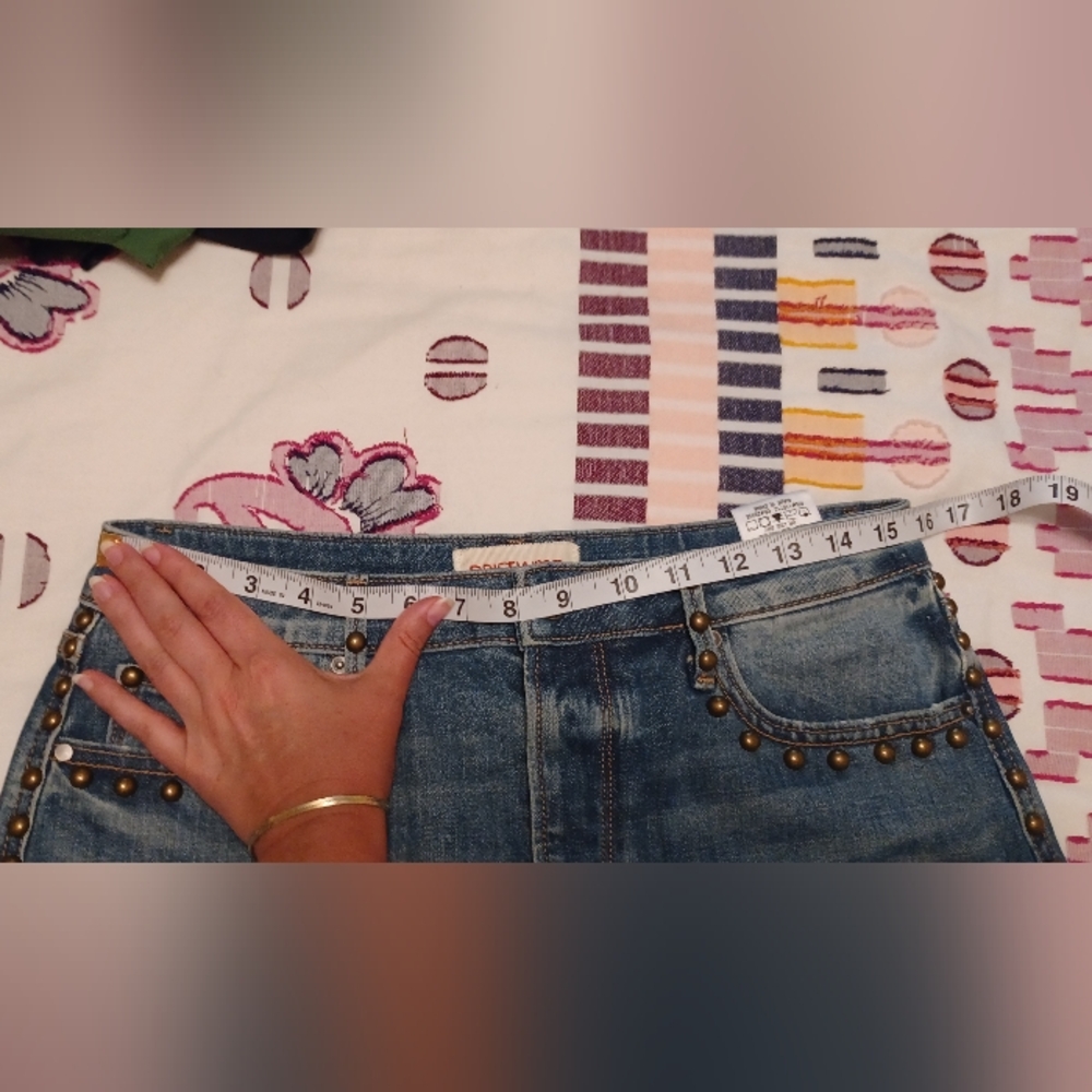 Driftwood Stef studded denim skirt  size 28 - Picture 6 of 7